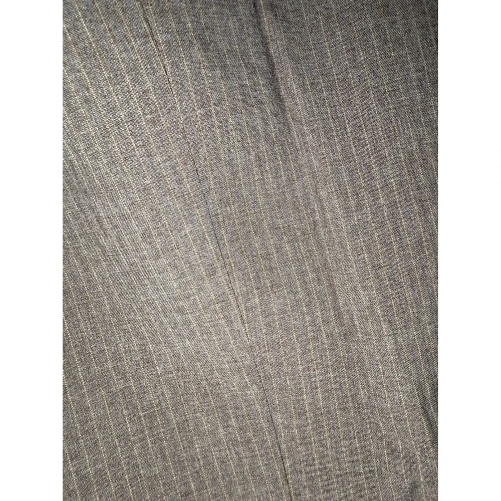 Haggar Magic Stretch Mens‎ 38x31 Brown Blue Pinstripe Dress Pants Made in USA